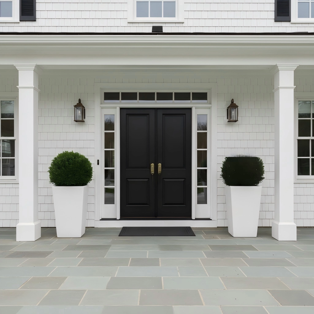kante white square planters front porch entryway decor